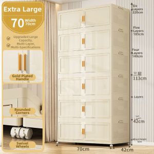 Easy-Install Closet For Kids Clothes and Toys Double Doors