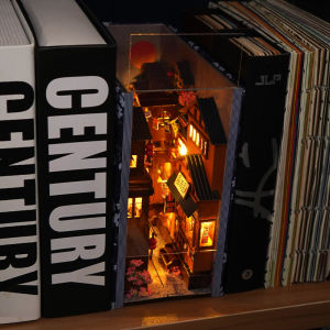 1 PCDIY Book Nook Kitชุดประกอบชั้นวางหนังสือตกแต่งบ้าน Micro รุ่น ของขวัญที่สมบูรณ์แบบสําหรับวัยรุ่นและผู้ใหญ่