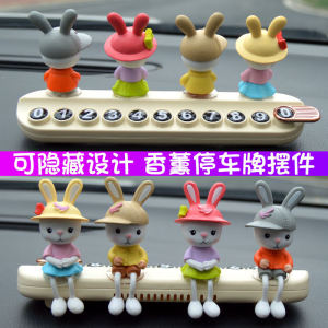 ใบอนุญาตที่จอดรถชั่วคราวสําหรับผู้หญิงสะดวกพลาสติกโทรศัพท์มือถือหมายเลขแผ่นอุปกรณ์ตกแต่งภายในรถยนต์