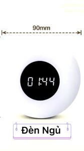 Đèn Ngủ Thông Minh Điều Chỉnh Được Nhiều Cấp Độ Sáng Có Đồng Hồ One Fire Điều Khiển Từ Xa Bằng Remote