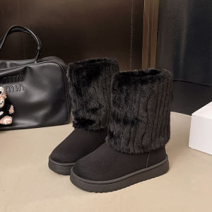 JIFANPAUL | Giày Boots Tuyết Lông Nữ Lót Lông Dày Giữ Ấm