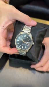 Alba Mechanical Jam Tangan Pria AL4149 / AL4149X1 Automatic Grey Dial Stainless Steel Strap Watch