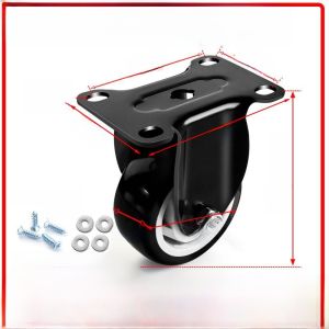 Quiet Universal Wheels Casters 1.5 Inch 2 Inch 3 Inch Dollies Casters PU Material from China for Furniture Accessories