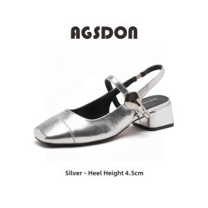 Agsdon | Thick Heel Mary Jane Sandals Black