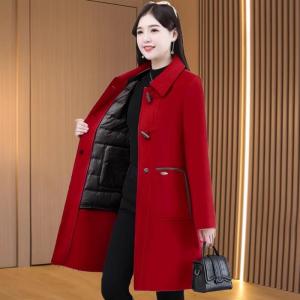 MAIMEI | Detachable Down Lining Double-Faced Wool Coat for Women
