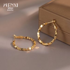 WENXI | Stylish Golden Earrings for Versatile Wear New Arrival 2026