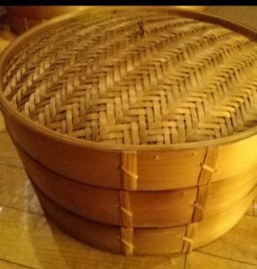 Klakat Bambu Dimsum 40cm Kukusan Bambu - 2 Wadah dan 1 Tutup