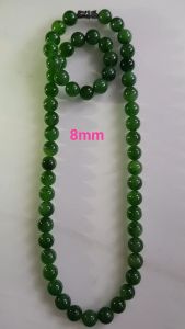 🍒🌼🍒Vòng chuỗi đeo cổ Nữ mới đẹp Đá ngọc jade hay ngọc phật xanh tự nhiên size 8mm màu xanh ngọc bích bóng sang đẹp hợp mệnh thủy mộc hỏa có 1890k/ 1 sợi ạ