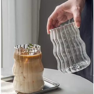 500ML Heat Resistant Healthy Glass CupsWater GlassCoffee CupsFlower Tea Glass Microwave Safe Glass Tea Cups