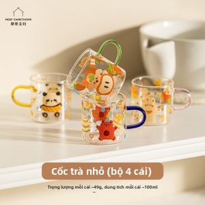 MODERN SWEETHOME | Cốc Uống Thủy Tinh Chủ Đề Động Vật Cho Trẻ Em