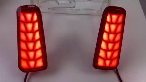 Toyota Alphard / Vellfire ANH30 ( 2016 - 2022 ) Rear Bumper Reflector DRL SMOKE RED-2PCS LEFT & RIGHT WITH SIGNAL LED