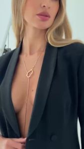 SHIXIN Simple Long Chain Geometric Pendant Necklace for Women Elegant Adjustable Sweater Chain Accessories Fashion Jewelry Gift