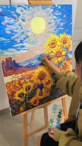 ORFON / Paint By Numbers With Frame / Colorful parrot / Digital Oil Painting / coloring pictures / DIY Painting / Canvas Painting / Number Painting / Acrylic paint /Wall Decoration