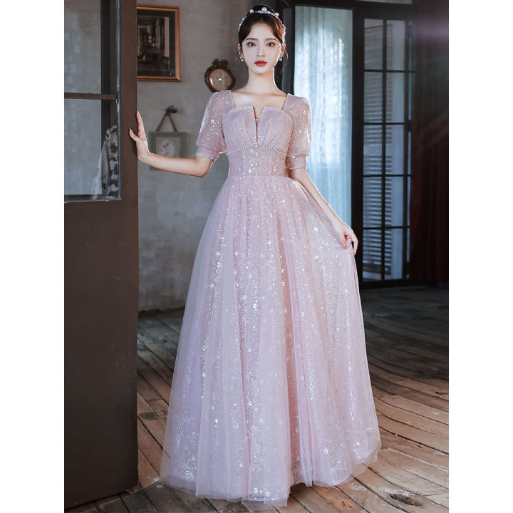 ladies evening maxi dress Winter Party Wear Dress For Elegant Maxi Dress With Ruched Details For Prom Events La Femme Evening Dress 27982 Modern off the shoulder cap sleeve lace evening gown featuring pleating and a faux wrap bodice Bridesmaid Dress For Womens Evening