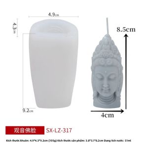 Khuôn Silicon 3D Hình Tượng Phật Để Tự Làm Nến Thiền Tụng - Dụng Cụ Đúc Nhựa Epoxy Làm Xà Phòng & Làm Đá Màu Ngẫu Nhiên
