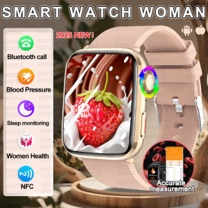 2025 New For  FIT3 NFC Smart Watches Women 1.85 AMOLED HD Screen Blood oxygen Menses Tracker Bluetooth call Smart watch