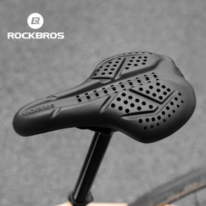 ROCKBROS Bicycle Silicone Saddle Cover Comfortable Soft Thicken Shockproof Seat Cover Men Women Memory Sponge Breathable Road Bike MTB Cushion Cover Bike Equipment