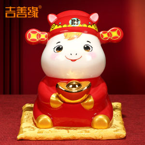 Ji Shanyuan | Hộp Đựng Tiền Ngựa Gốm Trang Trí Thu Hút Tài Lộc