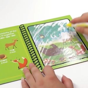 Colorful Magic Water Drawing Book Writing Doodle Book with Magic Pen Colorful Water Drawing Book Kids Magic Water Painting Book