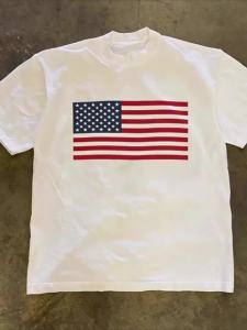 YEBO | US Flag Print Vintage Oversized T-Shirt