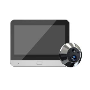 Yuezhe 3MP Wireless Doorbell WiFi Monitor with Eye Peephole Camera 5000mAh Battery PIR Motion Detector IR Digital