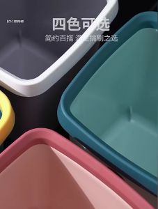 Colorful Trash Can without Lid for Kitchen Bathroom Counter top Compost plastic kitchen trash bin-KC96