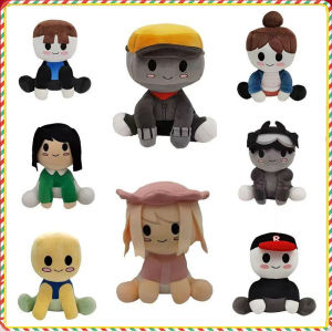 Bandai | 2026 New Blox Buddies Plush Toys Cartoon Girl Black with Hat Yellow Decorative Doll Home Room Gifts for Kids