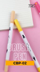 TRG Color Brush Pen Set Double Tip Pastel 12 Colors CBP-02 - Pulpen Pena Spidol Kuas Warna TRG