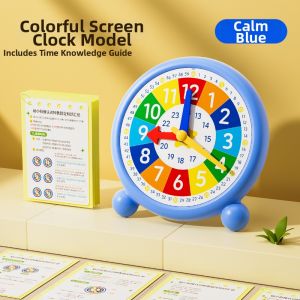 MPRINCE | 3-Hand Synchronized Clock Model Elementary School Teaching Aid