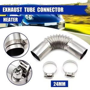 24mm Exhaust Pipe Elbow Connecting Pipe Stainless Steel Corrugated Exhaust Pipe for Car Truck Marine Heater Eberspacher Webasto