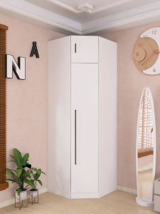 Triangle Wardrobe Small Room 90 Degrees Corner Wardrobe 7 Words Full Hanging Custom Master Bedroom L-Shaped Curved Diamond Wardrobe