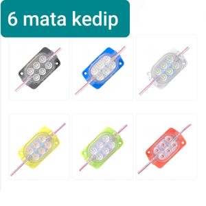 BIJIAN lampu kedip 6 mata 12/24V