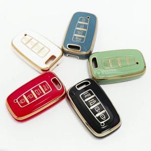 3 4 Button TPU Car Key Case Cover Auto Keychain for Kia Soul Hyundai Sonata 8 SR IX35 Elantra I30 Veloster Solaris HB20 Rohens