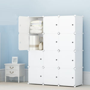 New Simple Adult Wardrobe Storage Rack Dormitory Plastic Steel Frame Clothes Closet Bedroom Clothes Cabinet Toy Storage