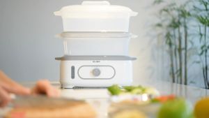 ELBA Food Steamer EFS-M2028(WH) - 2 Layer of Interchangable Steam Basket (20L)
