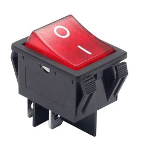 250V 20A 25A On-Off Rocker Switches 4PIN KCD4 DPST For Welding Machine Red Color