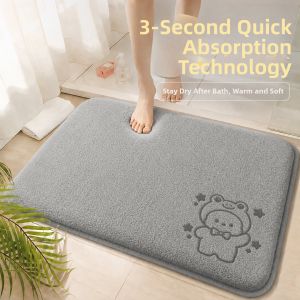 LUOYOUTE | Chenille Water Absorbent Thick Non-Slip Quick Drying No-Wash Bathroom Door Mat