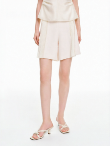 Koradior | Pleated Design Versatile Loose Straight Shorts