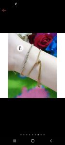 Gelang Serut Titanium Permata Rantai Gold Dan Rosgold CXA42