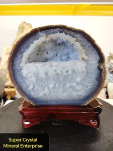 Natural Brazil High Grade Agate Crystal Geode Ornament UAG22 #Agate #AgateCrystal #Naturalcrystal #homedecor #Lifestyle #Furniture