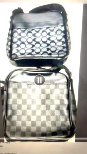 Premium 30222 / 20105 Tas Selempang Bahu Pria Wanita Bahan Sintetis Tebal Muat Banyak Tali Panjang