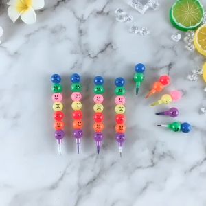 [Little B House] Emoji Pencils Block Pencil  Block Crayon Stationery Birthday Gift 铅笔 蜡笔 Pensel Murah Krayon Murah - ST47