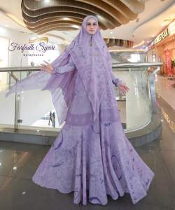 Nadhifa Syar’i Pink Babydoll Premium Import Farfadh Syari by Rayhanco Gamis Mewah Syari Elegan Nyaman Modis Terkini Pesta Lebaran Undangan Fashion Dewasa Muslim Dress Remaja Kondangan Simple