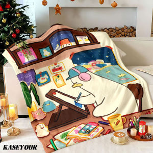 Beast Kingdom | Duck Artist Studio Scene Winter Summer Flannel Blanket Throw Fleece Soft Fuzzy Plush Cozy Fleece Blankets for Sofa Ideal Gifts