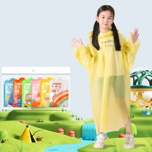 Disposable Raincoat Card for Children Portable Waterproof Baby Adult Thickened Rain Poncho