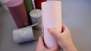Túi Đựng Cọ Trang Điểm Bằng Da PU Di Động Chống Bụi Chống Thấm Nước Đa Năng Dạng Trụ