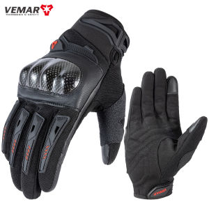 VE-132 Summer Motorcycle Gloves Men Women TouchScreen Motorbike Racing Riding Bicycle Gloves Carbon Fiber Hard Knuckle Anti-fall