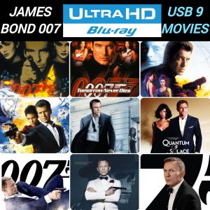 [KINGSTON USB] [9 MOVIES] James Bond 007 Complete 9 Collection Full HD 1080P ENGMLYCHI TAMIL SUBTITLES Goldeneye No Time To Die Spectre Skyfall