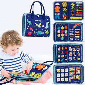 Trẻ Mới Biết Đi Montessori Bận Rộn Bảng Đồ Chơi Giáo Dục Cho Bé 3-6Y Du Lịch Hoạt Động Học Tập Mặc Quần Áo Phát Triển Kỹ Năng Vận Động Quà Tặng Giáng Sinh