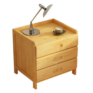 ZHUSHANXIA | Modern Minimalist Small Bedside Storage Cabinet Bamboo Wood